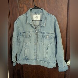 Cheap Monday Slouchy Denim Jacket In Whale Size Large